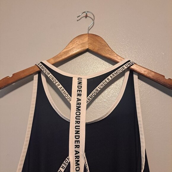 Under Armour Women Racer Tank Top Athletic Logo Sport Top Size Young XL Good - Picture 7 of 10